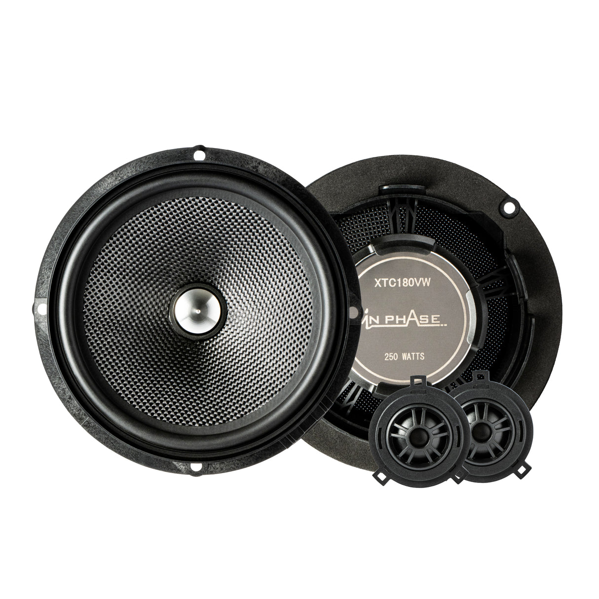 In Phase XTC-180VW 250W 2-Way Component Door Speakers with Tweeters for Volkswagen