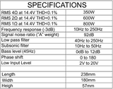 IN PHASE IPA8801D – 800W RMS 1Ω MONO CLASS D SUBWOOFER AMPLIFIER