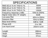IN PHASE IPA9801D – 1,200W RMS 1Ω MONO CLASS D SUBWOOFER AMPLIFIER